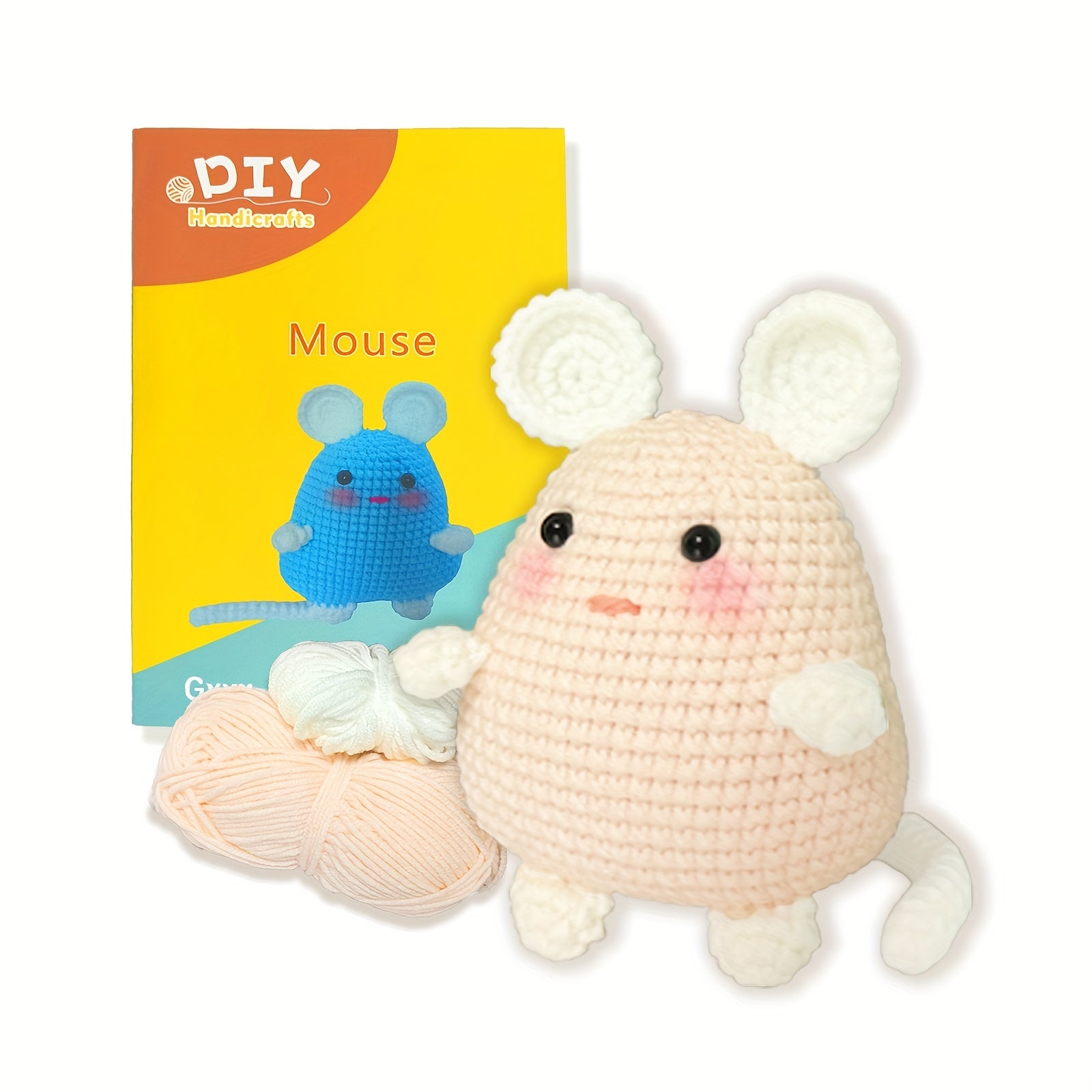 Crochet Kit Beginners Little Mouse Step by Step Video Tutorials Hook Marker Sewi