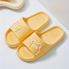 Women's Bear & Letter Indoor Slides Non Slip Shoes
