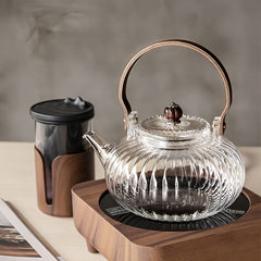 Glass Teapot Heat Resistant Glass Teapot With Tea Filter Thickened Glass Tea Pot