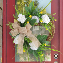 Simulation Magnolia Wreath for Spring and Autumn Decor