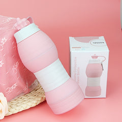 Creative Silicone Foldable Water Bottle Telescopic Water Cup for Outdoor Sports