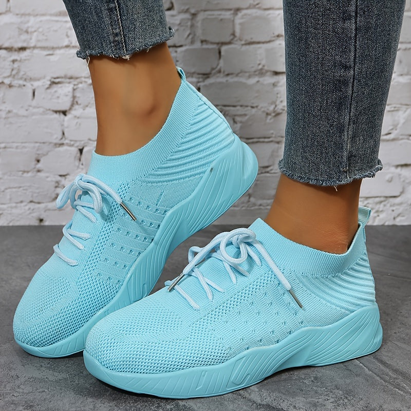 Breathable Lace Up Running Shoes Soft Sole Sneakers