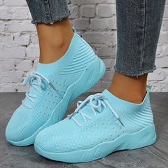 Breathable Lace Up Running Shoes Soft Sole Sneakers