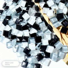 300pcs 1cmx1cm Mosaic Tiles Glass Tile for Crafts and Decoration