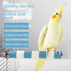 Stainless Steel Bird Stand for Parrot Grinding Nails Teeth