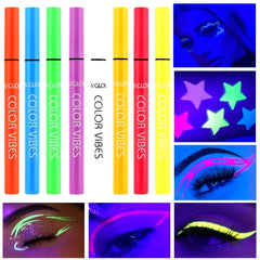 8 Colors Liquid Eyeliner Set Matte Colored UV Glow Neon Eyeliners Pen