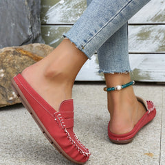 Women's Casual Slip On Sandals Stitching Detail Lightweight Shoes