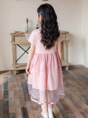 Girls' Rabbit Ears Cotton Dress for Summer Parties