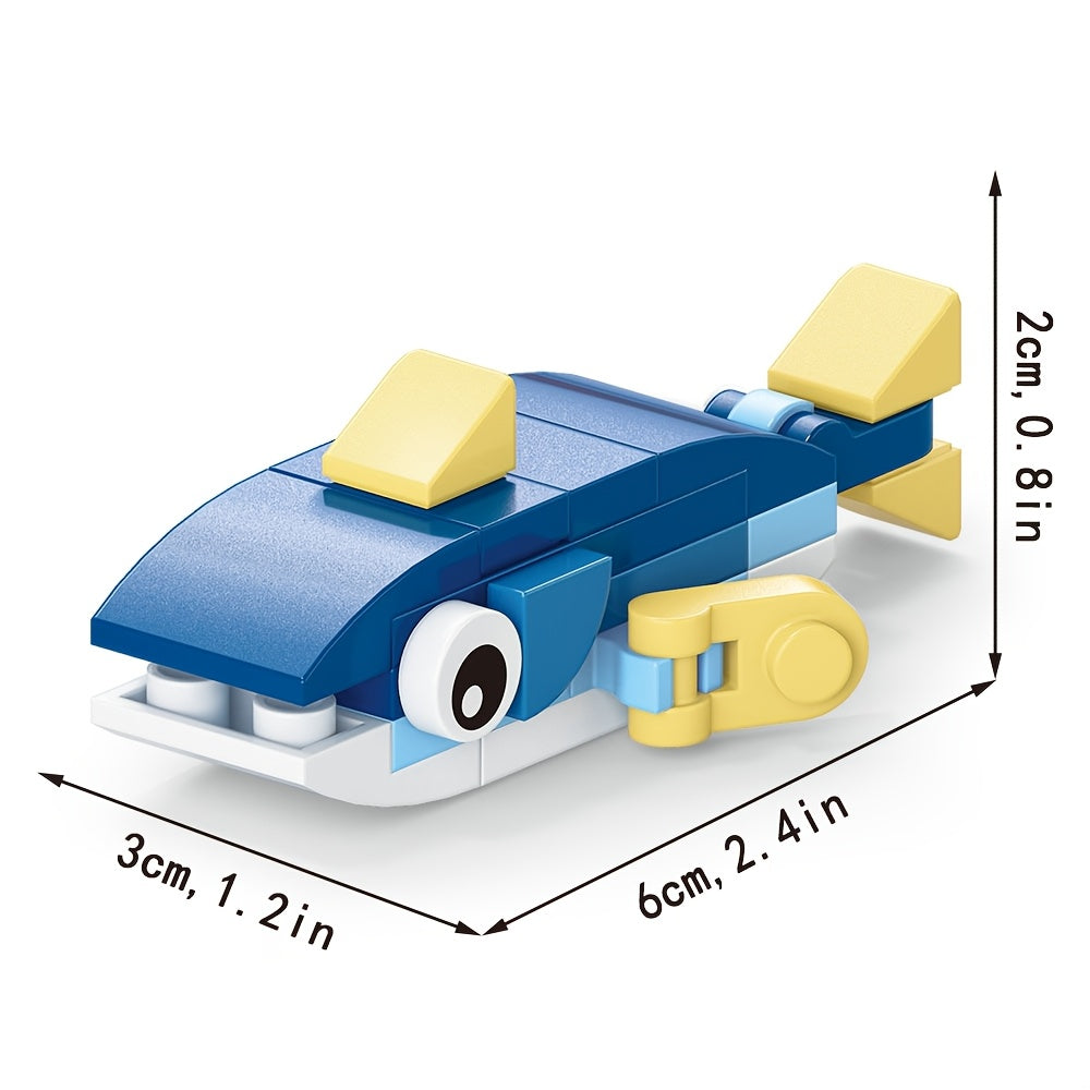 Mini Cartoon Ocean Animals Building Blocks Toys - 10 Marine Animals Models