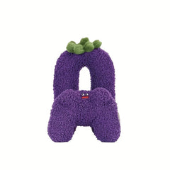 Plush Eggplant Toy Cell Phone Holder Expression Doll Decor