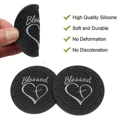 2pcs Non Slip Silicone Cup Coaster for Car Boat and Home