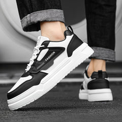 Men's Letter Print Lace Up Skateboard Shoes Lightweight Sneakers