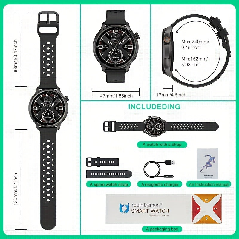 Youth Demon GPS Smart Watch for Teens 3ATM High AMOLED AOD Display