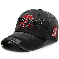 Men's Water Washed Baseball Cap Embroidered Duck Cap Outdoor Visor Hat