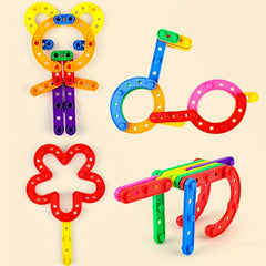 50pcs Desktop Building Multifunctional Strip Building Blocks Educational Toy