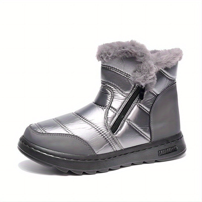 Women's Warm Fur Lined Winter Snow Boots Waterproof Ankle Boots
