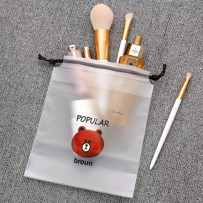 5Pcs Clear Drawstring Shoes Bag Set Travel Shoes Storage Pouch