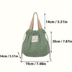 Portable Lunch Box Bag Drawstring Storage Bag for Picnic Camping