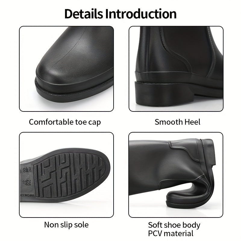 Women's Waterproof High Tube Rain Boots - Non Slip Garden Shoes