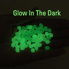 200pcs Luminous Fishing Beads Oval Fishing Beads Sea Fishing Tackles