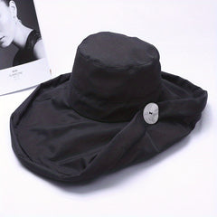 Solid Casual Sun Hat UV Protection Travel Beach Hats Women