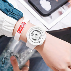 Spaceman Graphic Round Electronic Watch Waterproof Luminous Watch