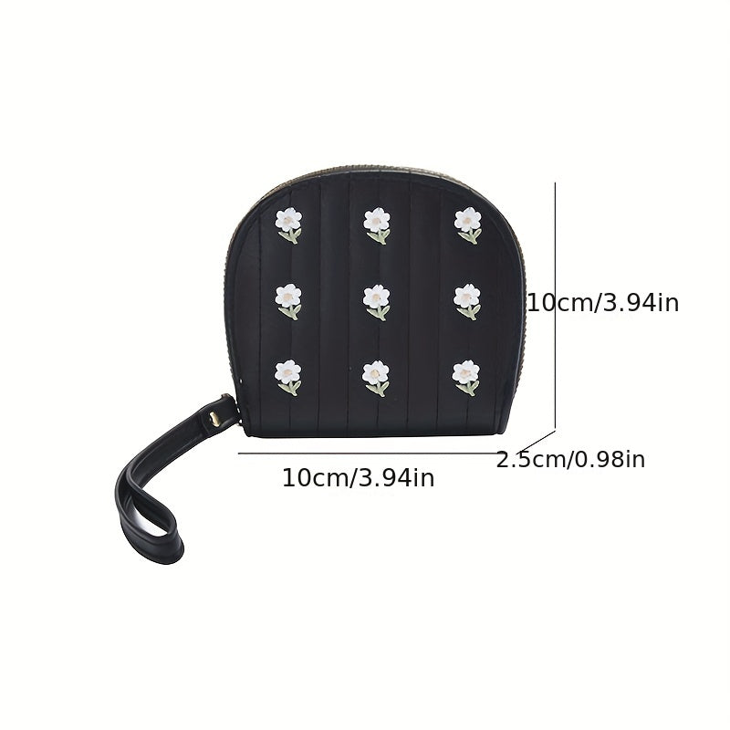 Small Flower Coin Purse Zipper Coin Purse For Girls