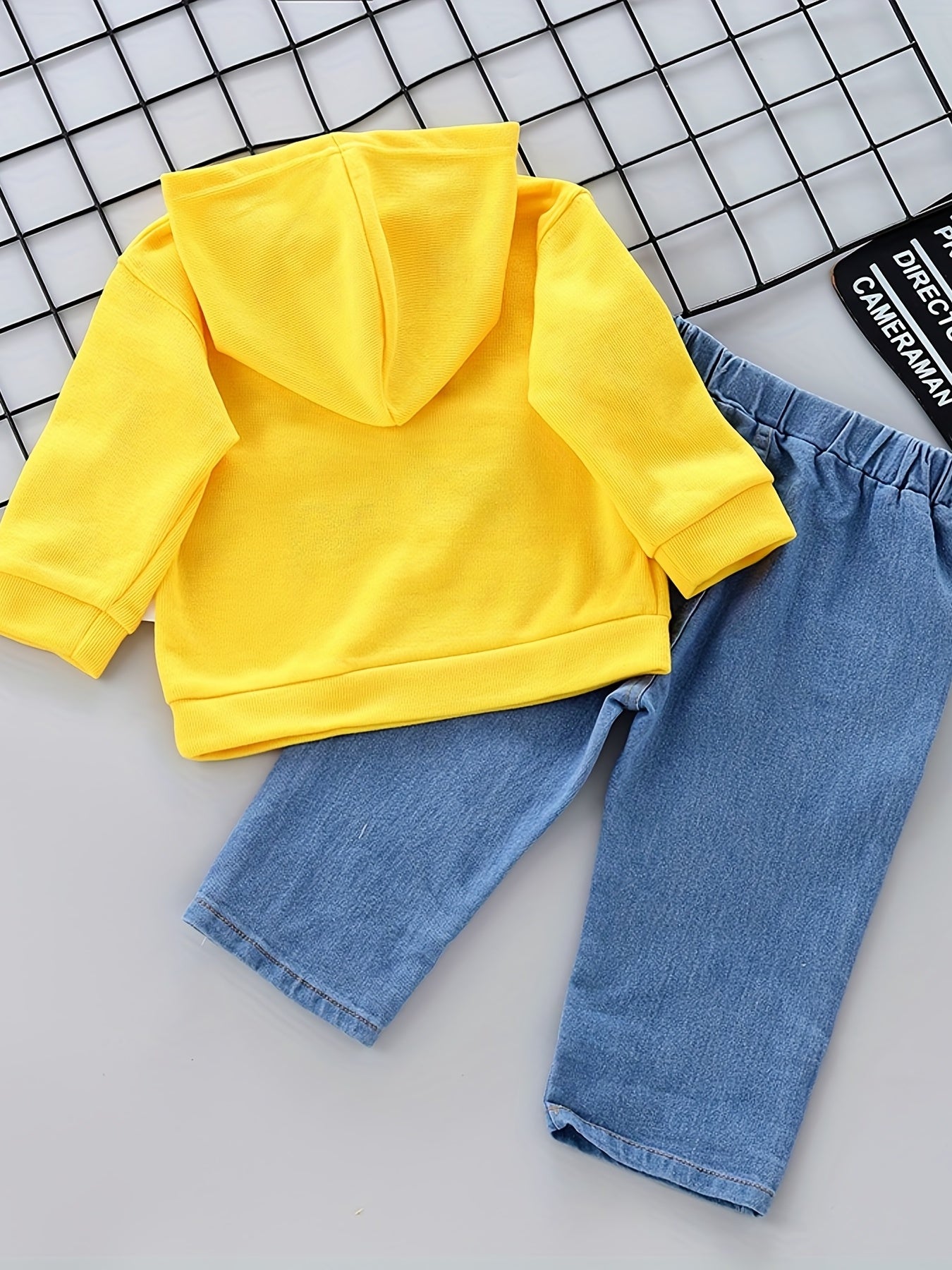 Boys Crown Embroidered Hoodie Jeans Set
