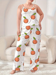 Women's Daisy & Cherry Print Pajama Set