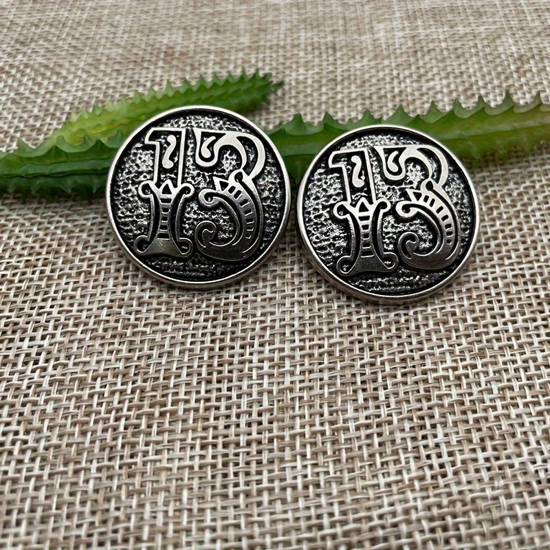 Set of 2 DIY Number 13 Pattern Golden Metal Buckles for Bags and Leather Goods