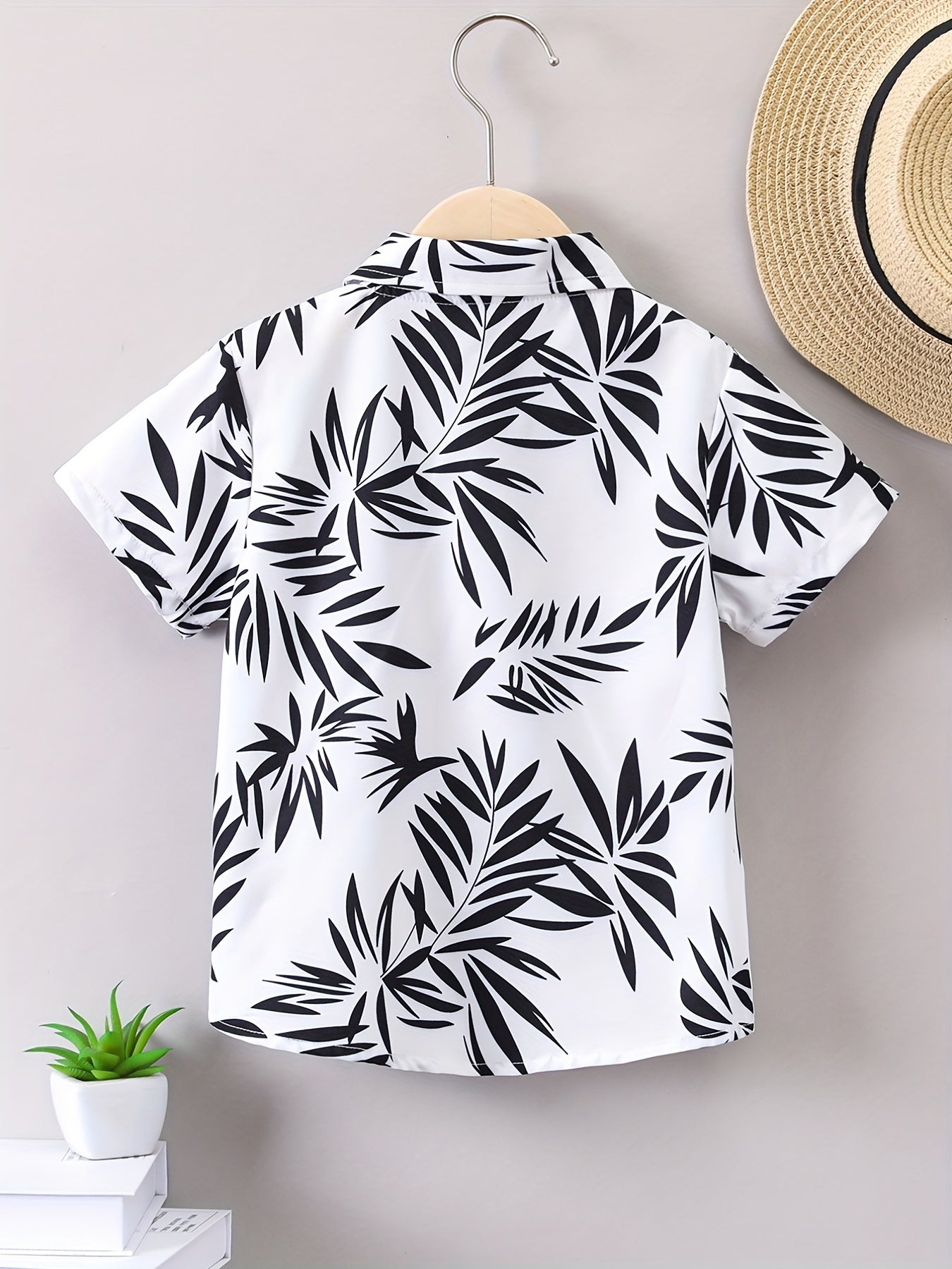 Boys Tropical Graphic Button Shirt