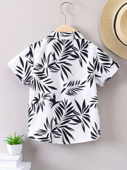 Boys Tropical Graphic Button Shirt