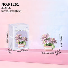 Building Block Toy Potted Plant Office Decoration Model Toy