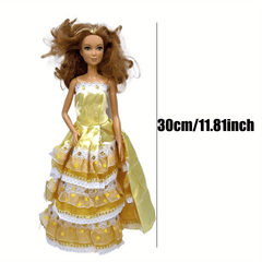 Princess Dress for 29.97 cm Doll - Doll Clothes Party Wedding Outfit