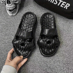 Men's Skull Beach Shoes Non Slip Platform Slides