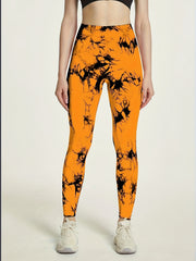 High Waist Tie Dye Leggings Seamless Workout Pants for Women