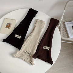 Rib Knit Leg Warmers Knee High Socks Women's Stockings