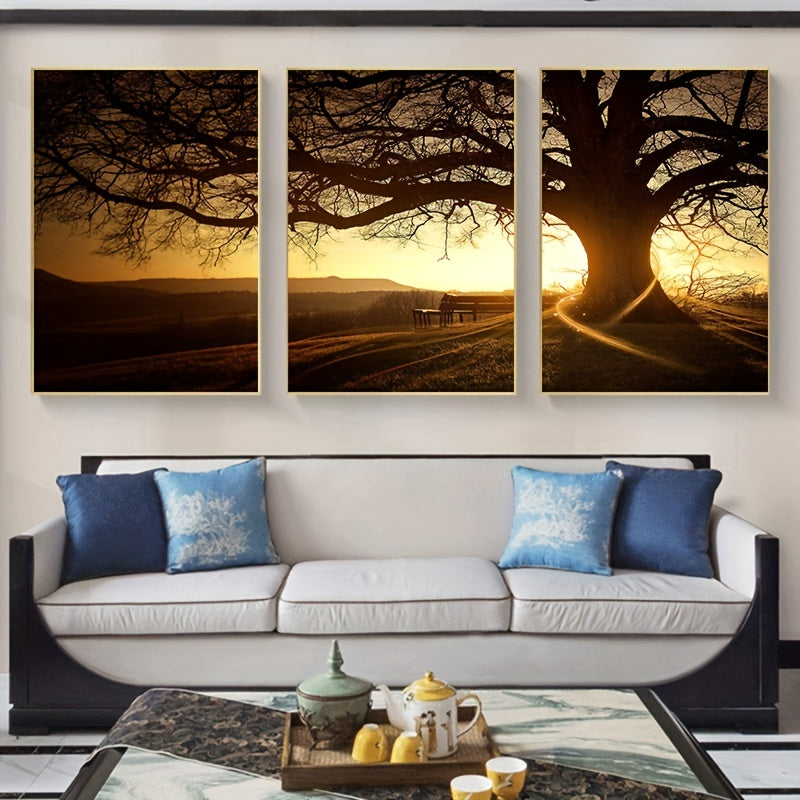 3pc Landscape Canvas Paintings for Home Decor 23.6x35.4 Inches