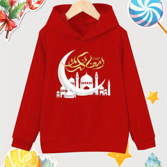 Moon City Girls Cotton Hooded Sweatshirt for Autumn Winter