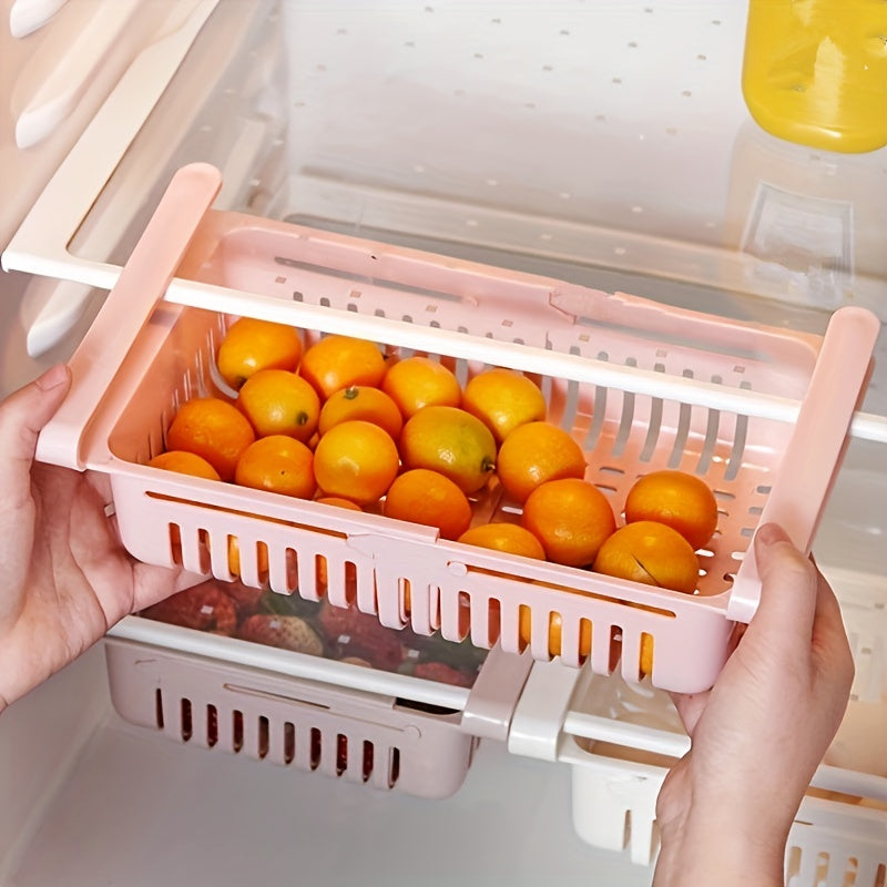 Refrigerator Storage Basket Retractable Drawer Multifunctional Rack