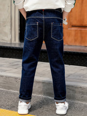 Boys Classic Denim Long Pants With Pocket Kids Clothing