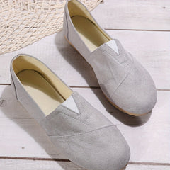 Women's Solid Flat Shoes Slip On Low Round Toe Lightweight Outdoor Shoes