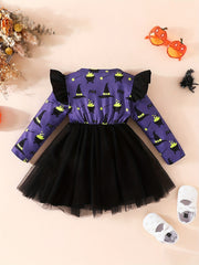 Halloween Baby's Cartoon Print Dress