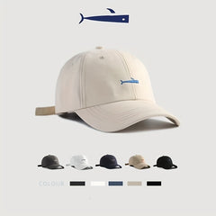 Shark Embroidery Baseball Cap Adjustable Sunscreen Dad Hats