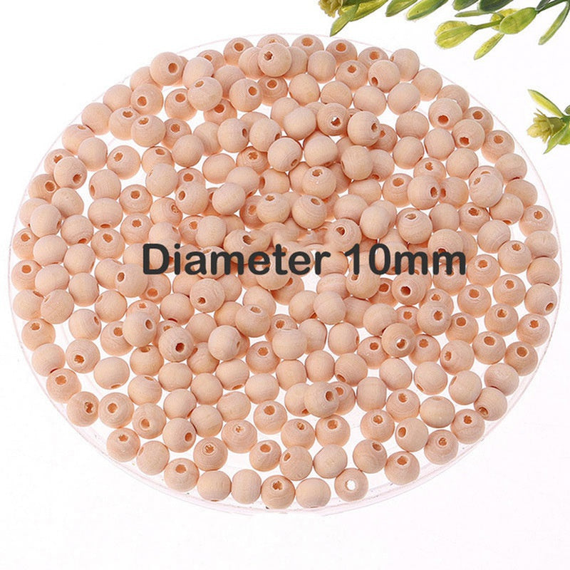 Beaded Wooden Beads Jewelry Accessories Round Beads