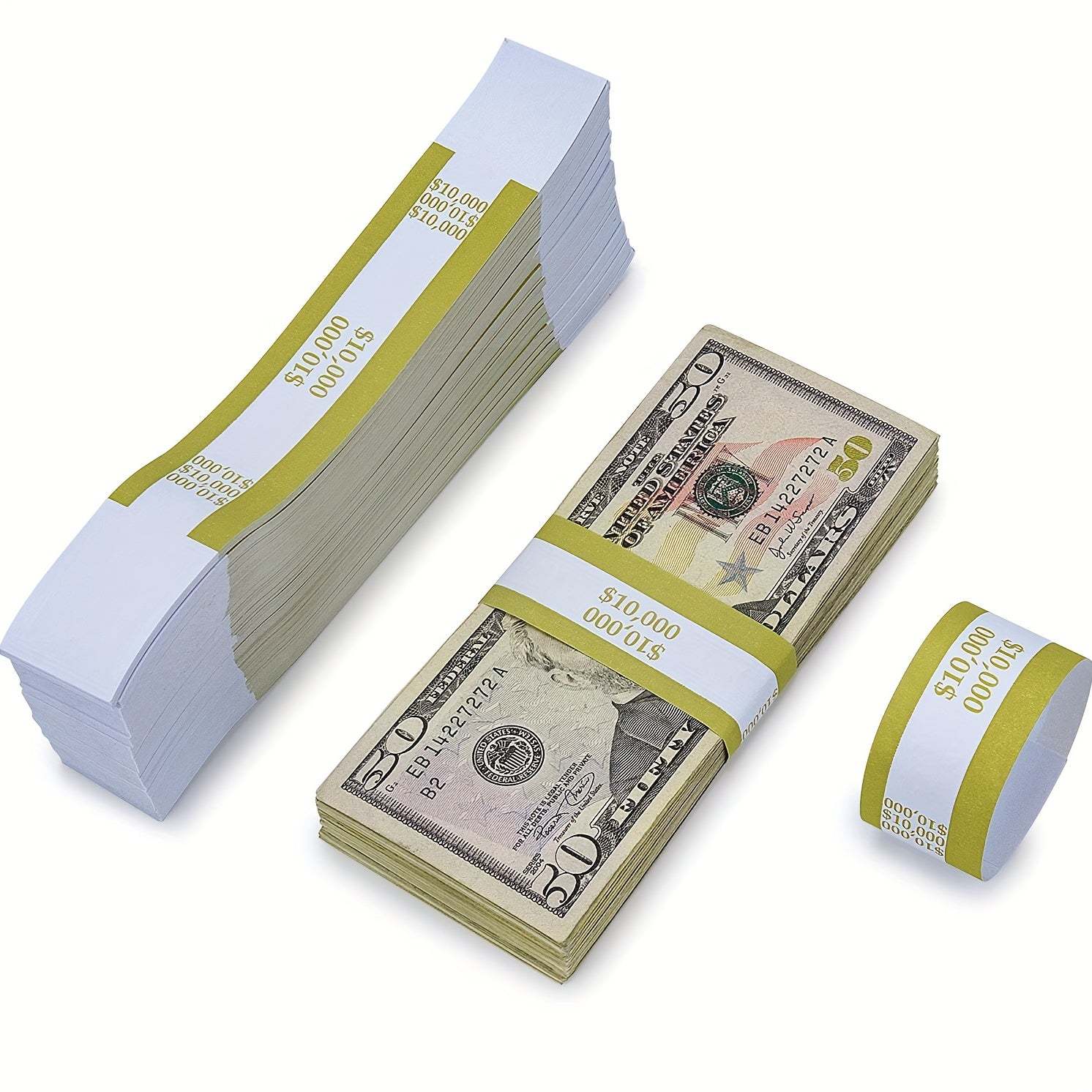 100 Self Sealing Currency Straps Money Bands Colorful Bill Wrappers