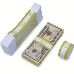 100 Self Sealing Currency Straps Money Bands Colorful Bill Wrappers