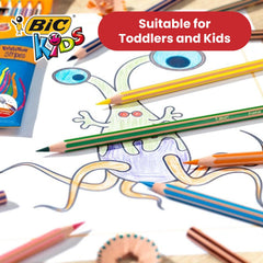 Kids Evolution Stripes Colouring Pencils Assorted 18 Pack