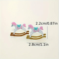 Mini Wooden Horse Decoration Ornament Toy