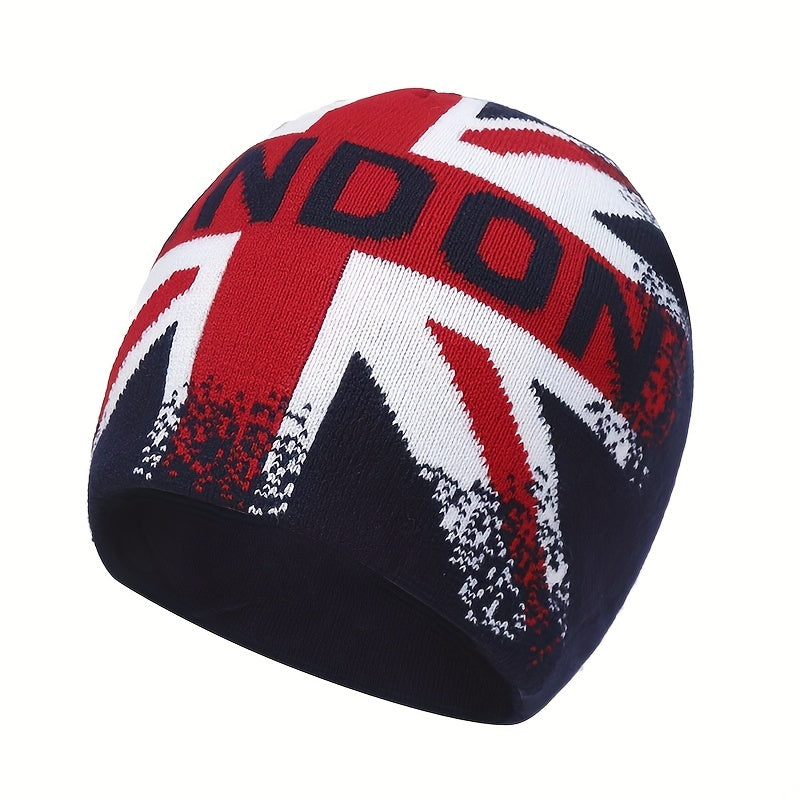 British Flag Knitted Pullover Hat - 2pcs